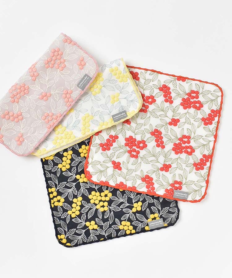 エンブロイダリー刺繍ハンカチ