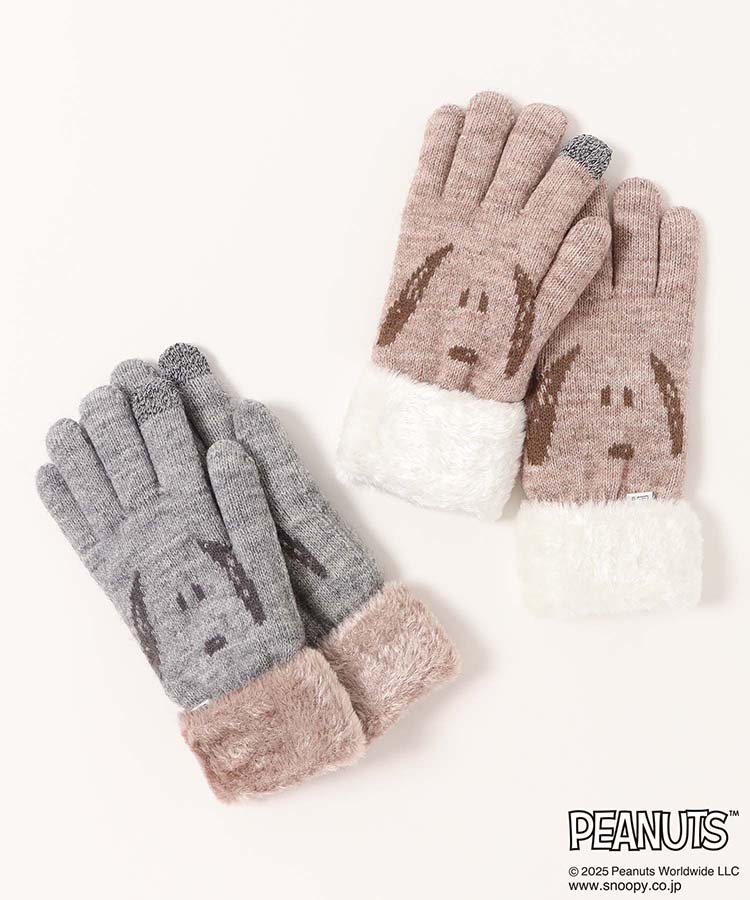 スヌーピーカオニットグローブ
