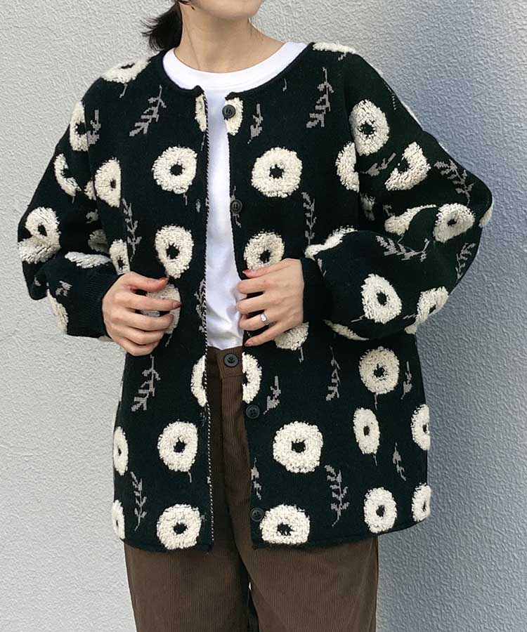 【WEB限定】フラッフィーフラワーカーディガン