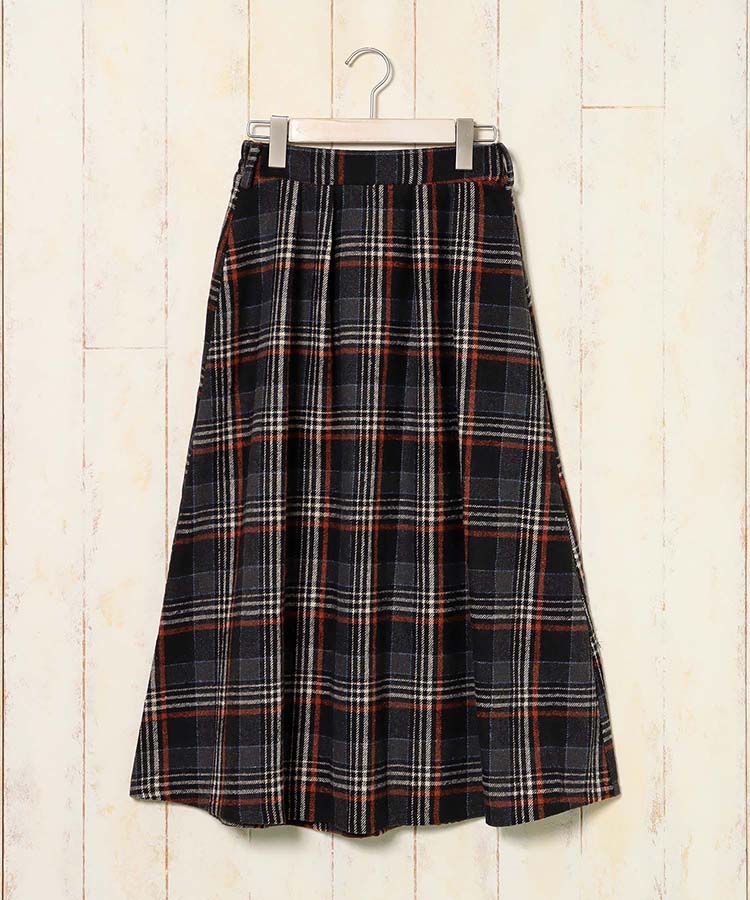 チェックフレアタックスカート