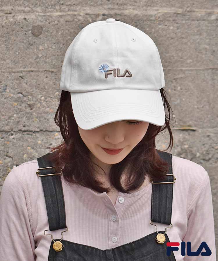 FILAフラワー刺繍キャップ