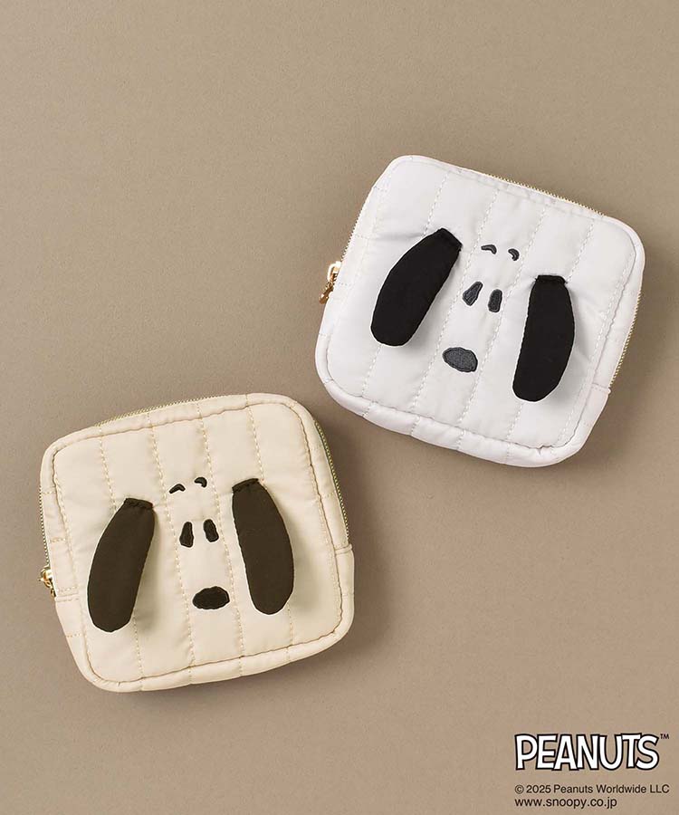 PEANUTS SNOOPYフェイスキルトポーチ