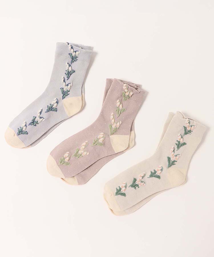 すずらんラインロークルーソックス