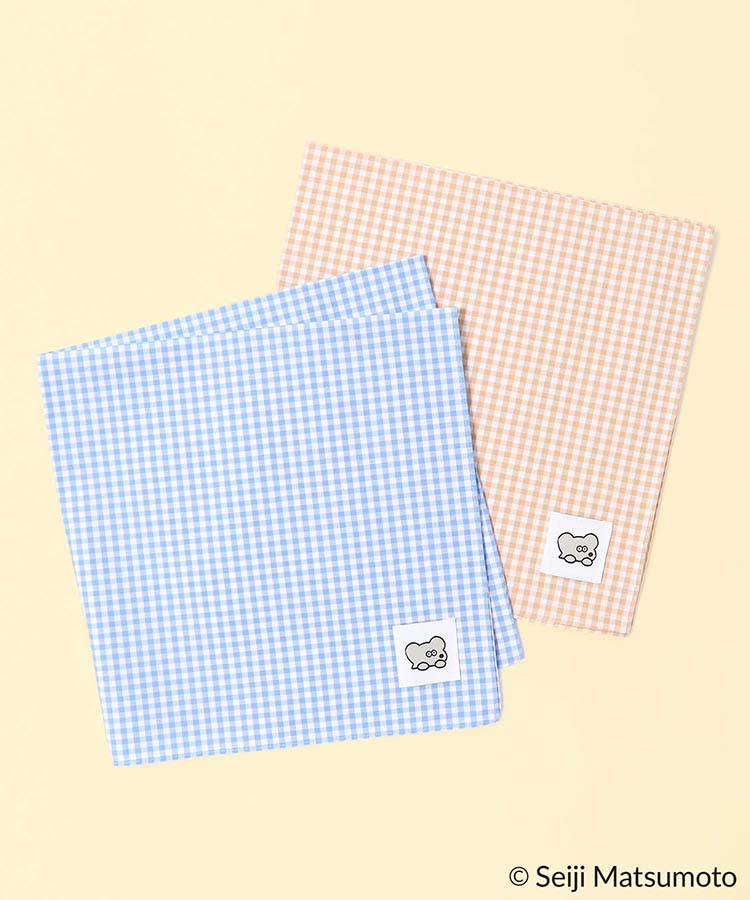 ねずみのANDYチェック大判ハンカチ