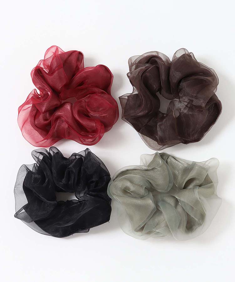 オーガンジー2重シュシュ