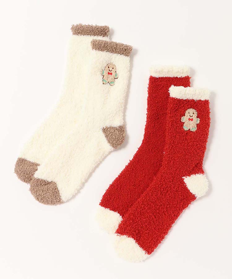 ジンジャークッキーサガラ刺繍ルームソックス