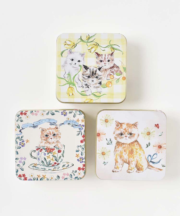 こねこのこねこねクッキー缶mini