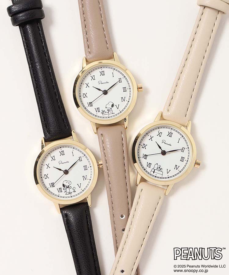 スヌーピークラシックレザーウォッチJ