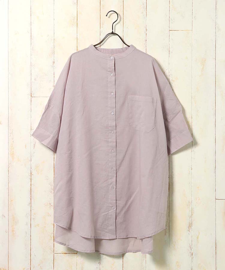 切替ギャザーブラウス