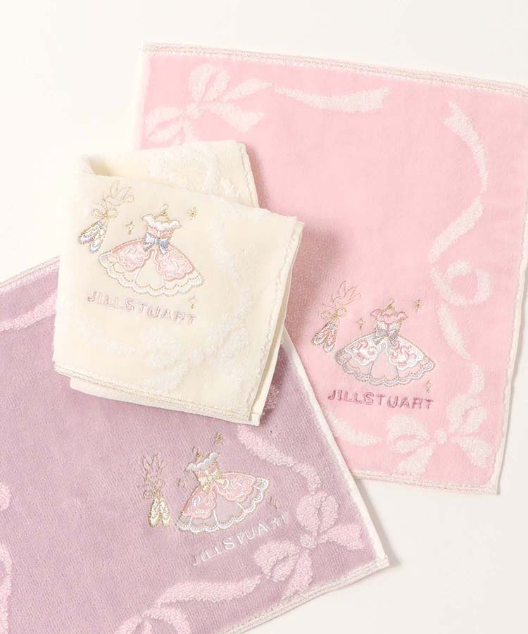 JILL STUARTバレエ刺繍タオルハンカチ