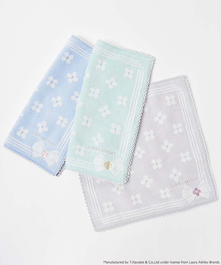 LAURA ASHLEYフラワーリボンミニタオル
