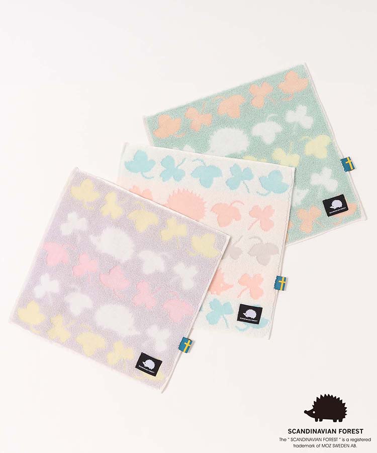 スカンジナビアンフォレスト パステルリーフミニタオル