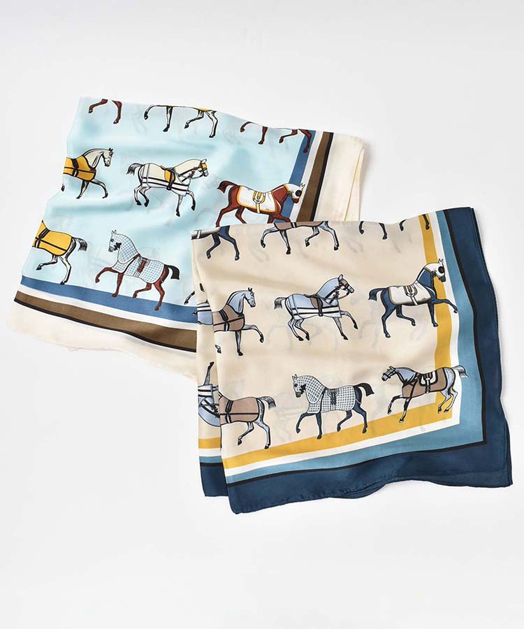 うま柄スカーフ