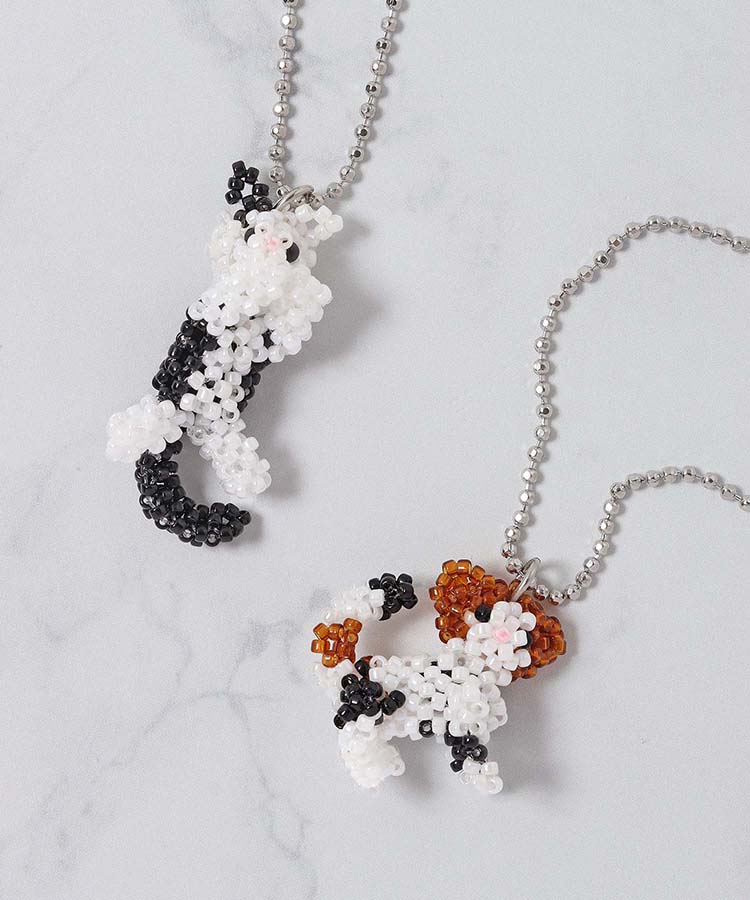 キャットビーズネックレス