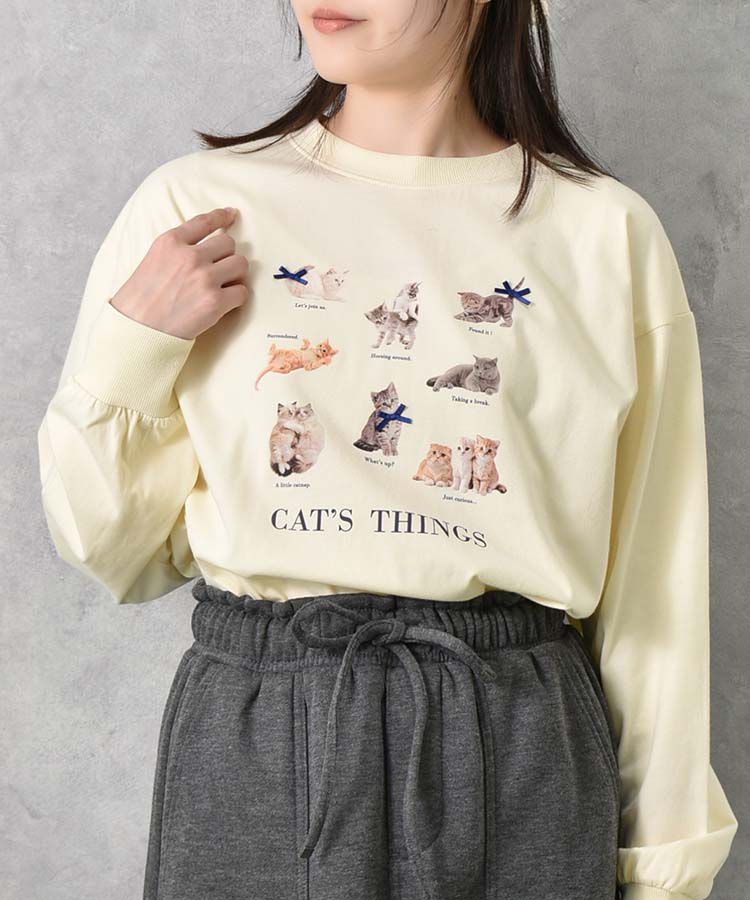 le petale CATsリボンロンT