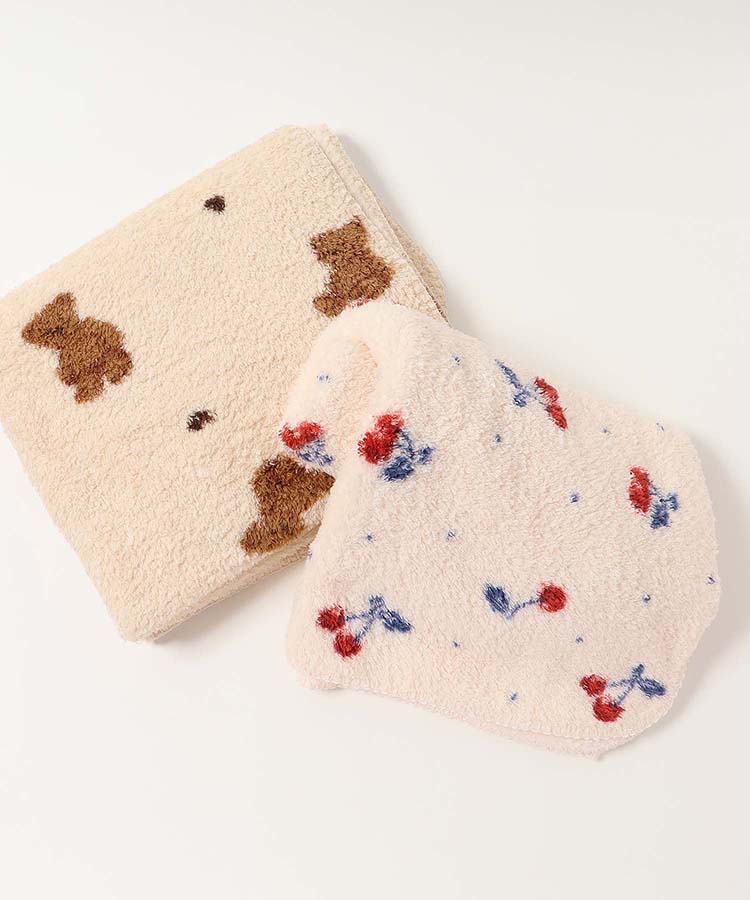 総柄ボアブランケット