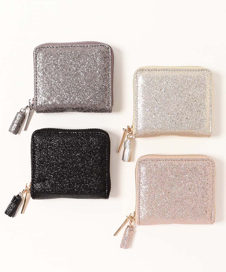 ピソラロメタリックラウンドファスナー財布