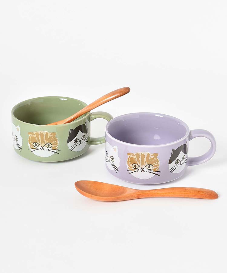 アイラブキャットスプーン付きスープマグ