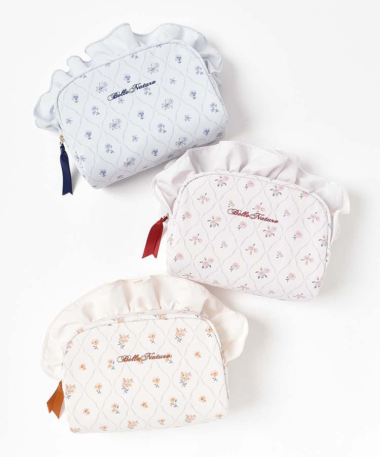 ベルナチュールボックスフリルポーチ