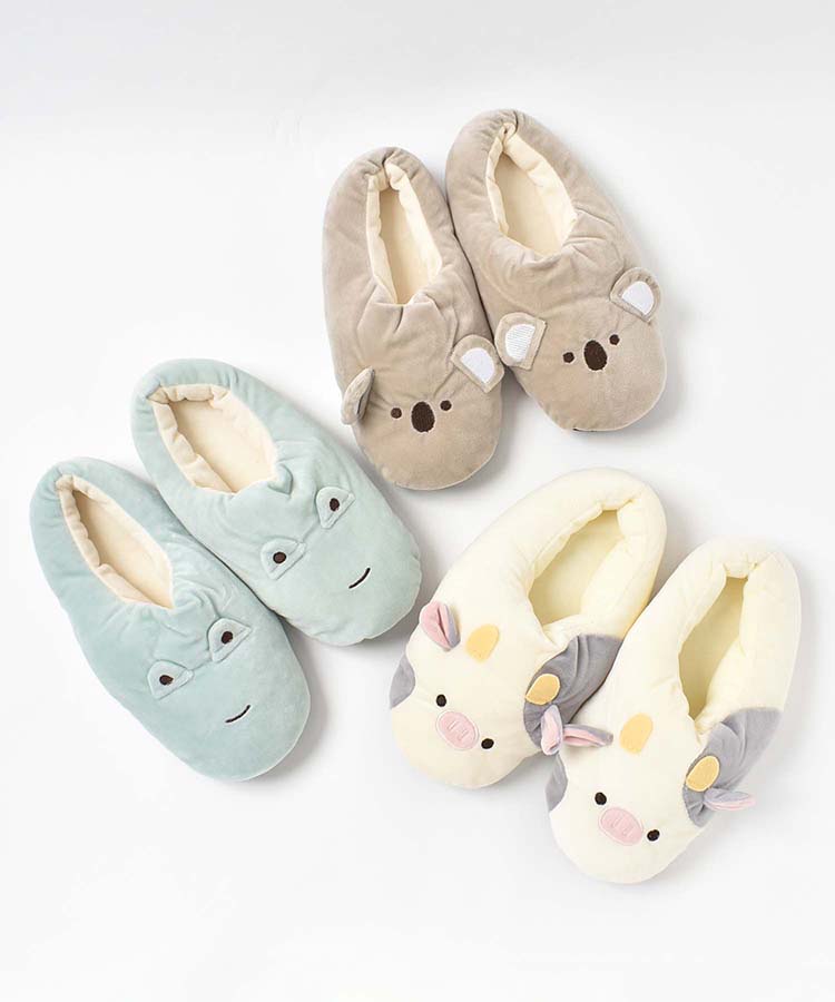 もちもちアニマルルームシューズ