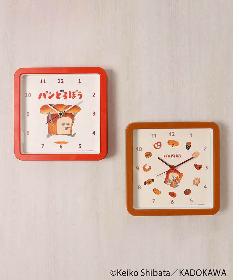 パンどろぼうスクエアウォールクロック