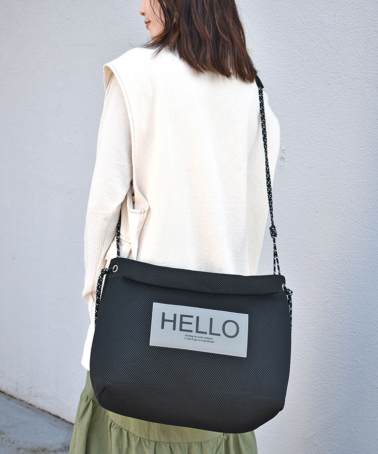 メッシュロゴショルダー