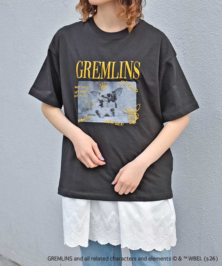 グレムリンフォト刺繍プリントTシャツ