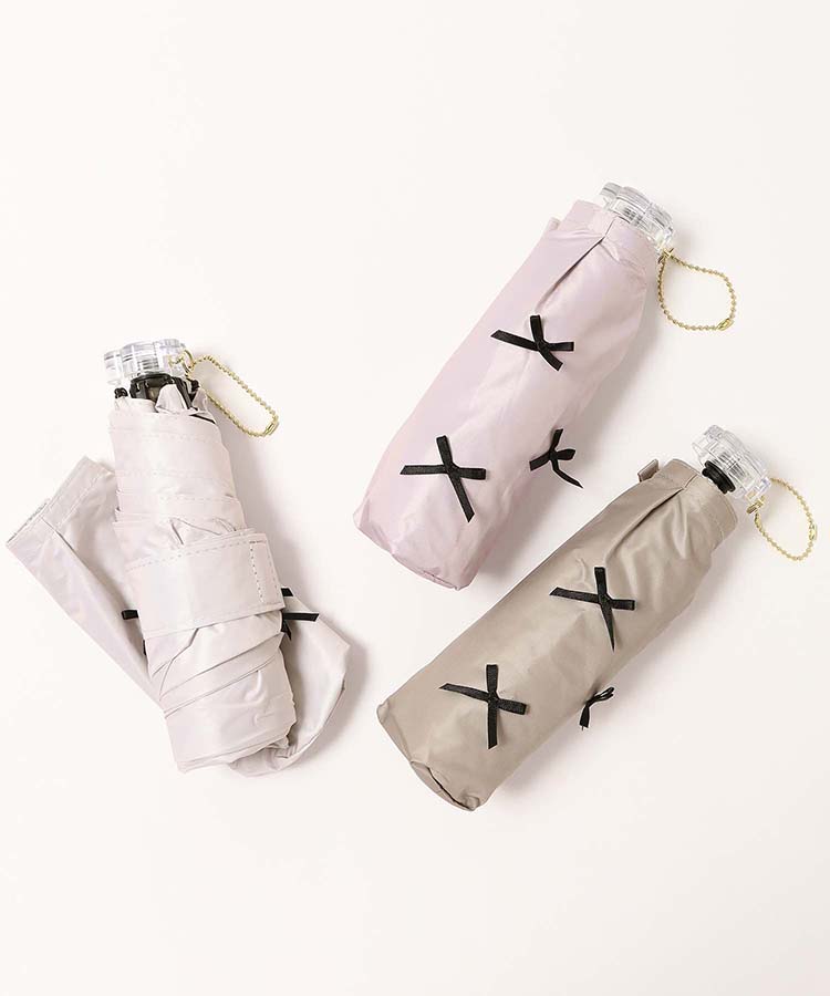 リボン晴雨兼用折りたたみ傘