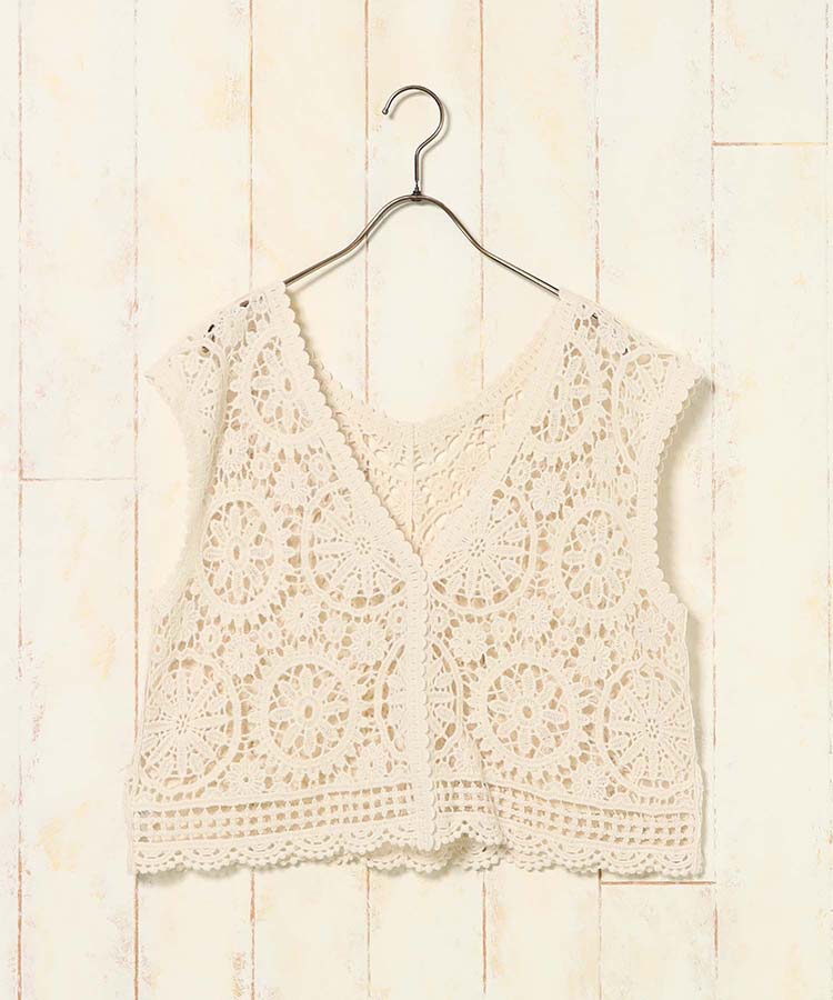 レースベストプルオーバー