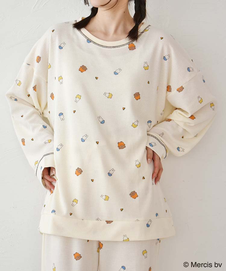 【WEB予約 2/18～順次発送】ミッフィーワッフルルームウェア上下セット