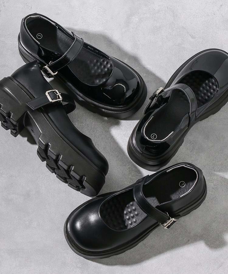 ≪SALE≫【WEB限定】ストラップ厚底シューズ