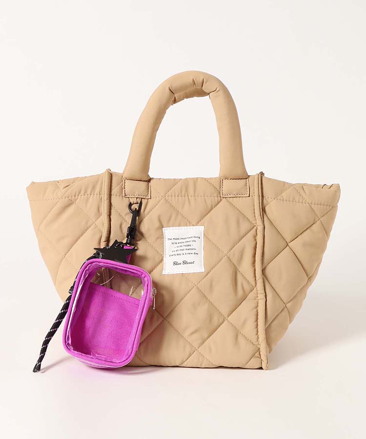 バイカラーキルティングトート