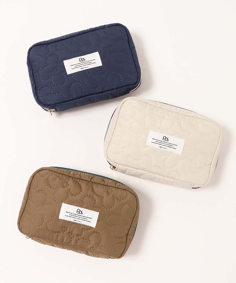 撥水キルティングガジェットポーチ