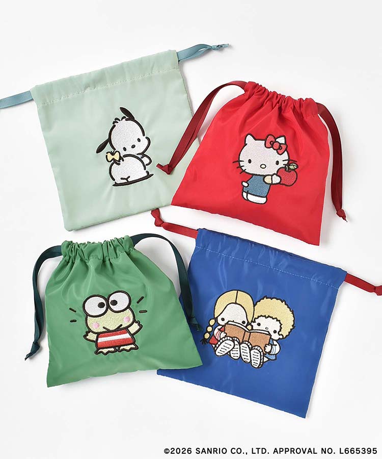 【WEB予約 3/4～順次発送】SANRIO CHARACTERS BASIC刺繍巾着