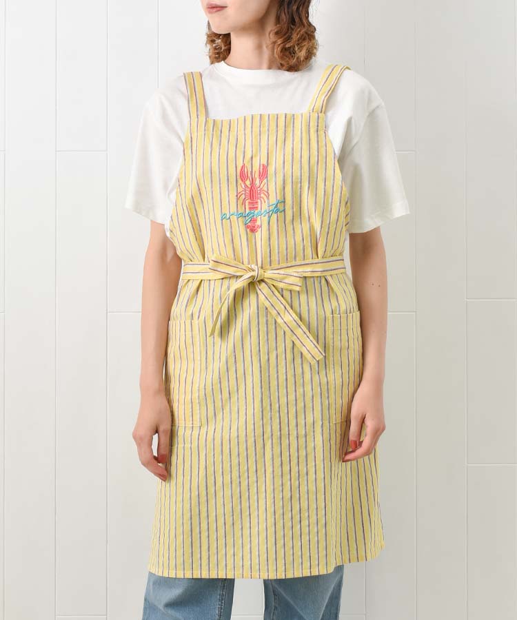 南欧モチーフ刺繍エプロン