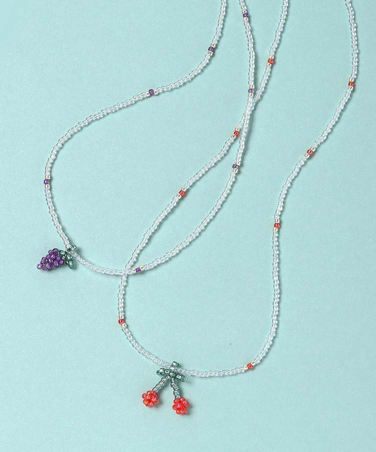 lepetaleフルーツビーズネックレス