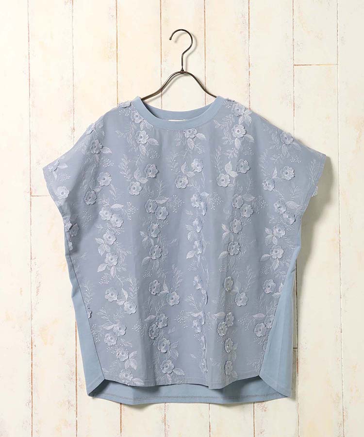 フラワー3D刺繍TシャツNO2