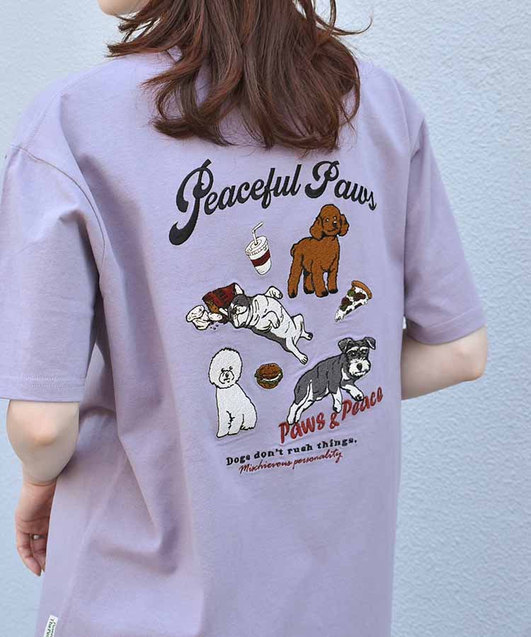 のんびりdog刺繍Tシャツ