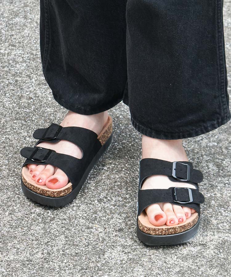 2ベルト厚底サンダル