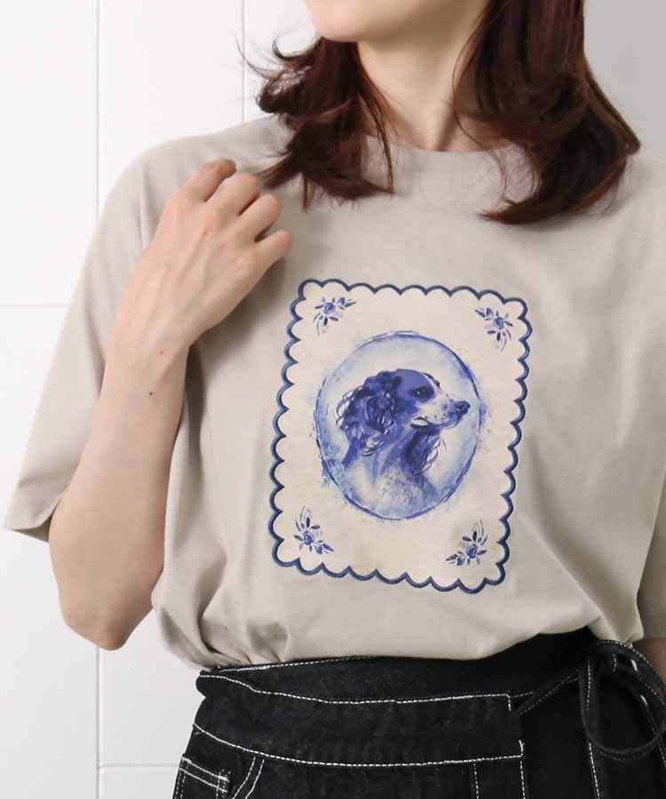 le petaleヴィンテージdogTシャツ