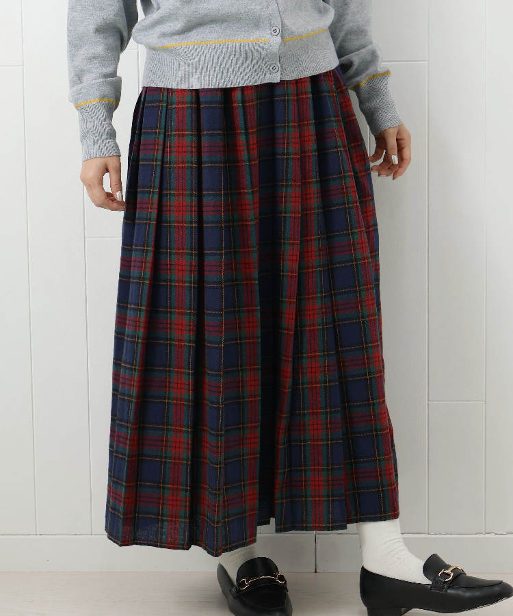 チェックプリーツスカート