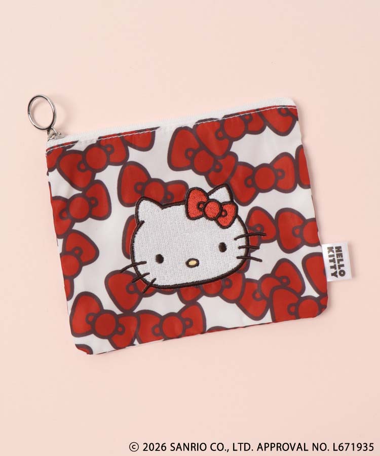 【WEB限定】HELLO KITTY RIBBON ミニフラットポーチ