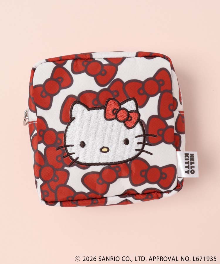 【WEB限定】HELLO KITTY RIBBON スクエアポーチ