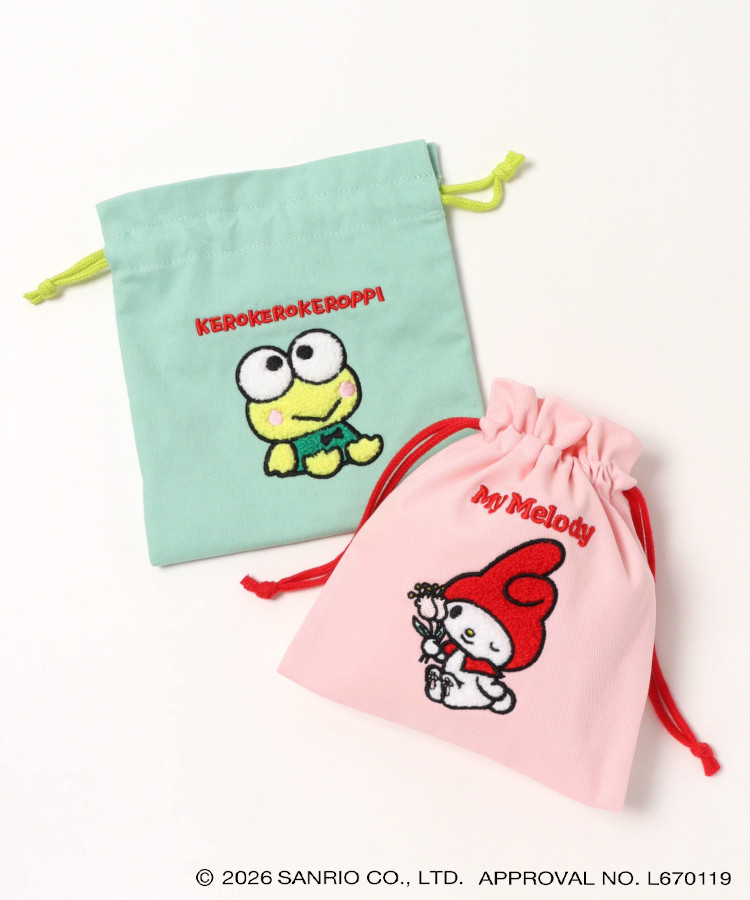 【WEB予約 8/8～順次発送】【WEB限定】レトロサンリオキャラクターズ サガラ刺繍巾着