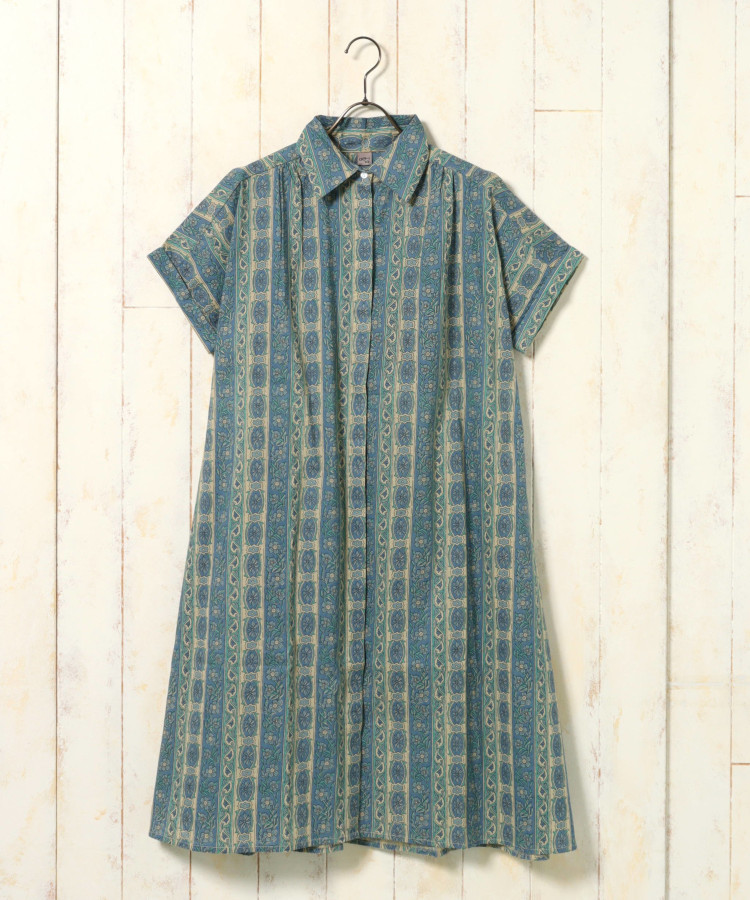 ≪SALE≫総柄シャツワンピースNO2