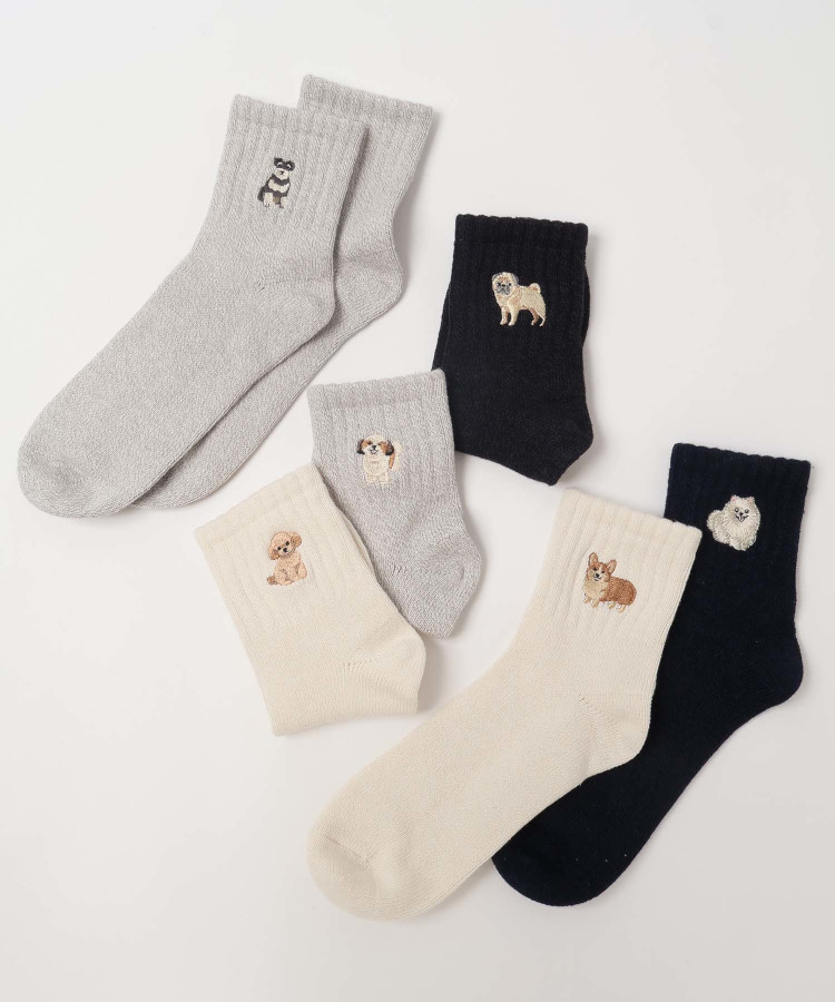 dog刺繍ソックス