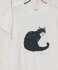 Sale レターアニマルプリントtシャツ キャット All Bleu Bleuet ブルーブルーエ