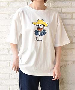 Sale アートtシャツ フェルメールホワイト All Bleu Bleuet ブルーブルーエ