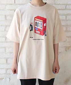 ≪SALE≫自動販売機イラストTシャツ(アイボリー): ALL｜Bleu Bleuet 